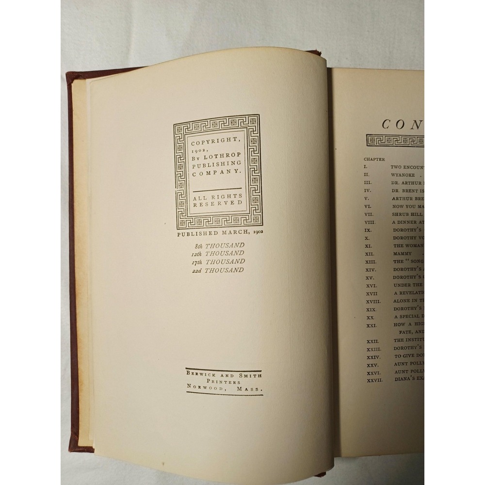 Vintage Dorothy South George Cary Eggleston 1902 Hardcover Illustrated Romance B - Picture 6 of 9